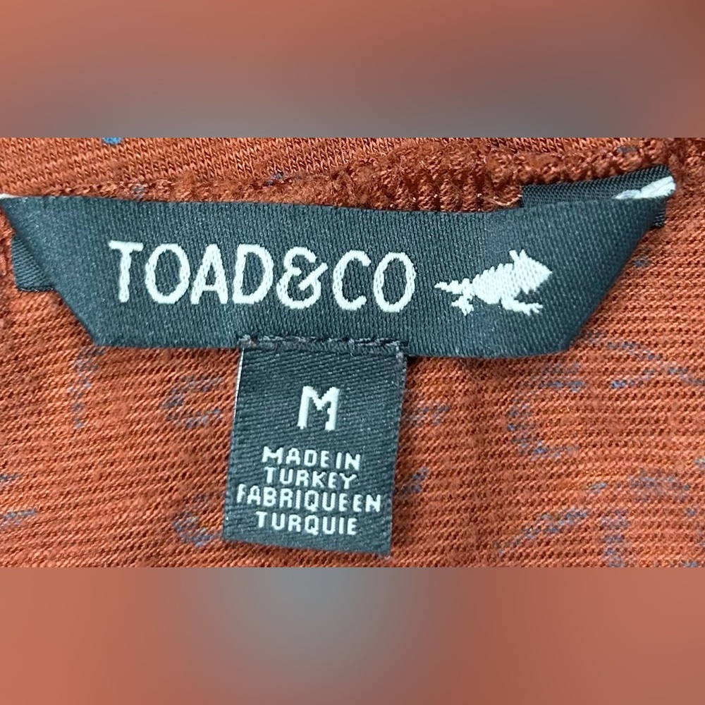 Toad&Co Size M Pull On Orange Organic Cotton Blend Chaka Skirt - Picture 3 of 5